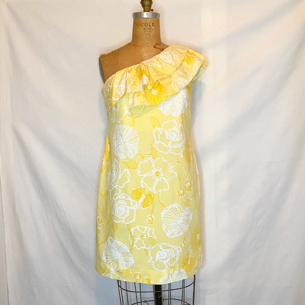 Lilly Pulitzer Sandra One Shoulder Ruffle Mini Dress